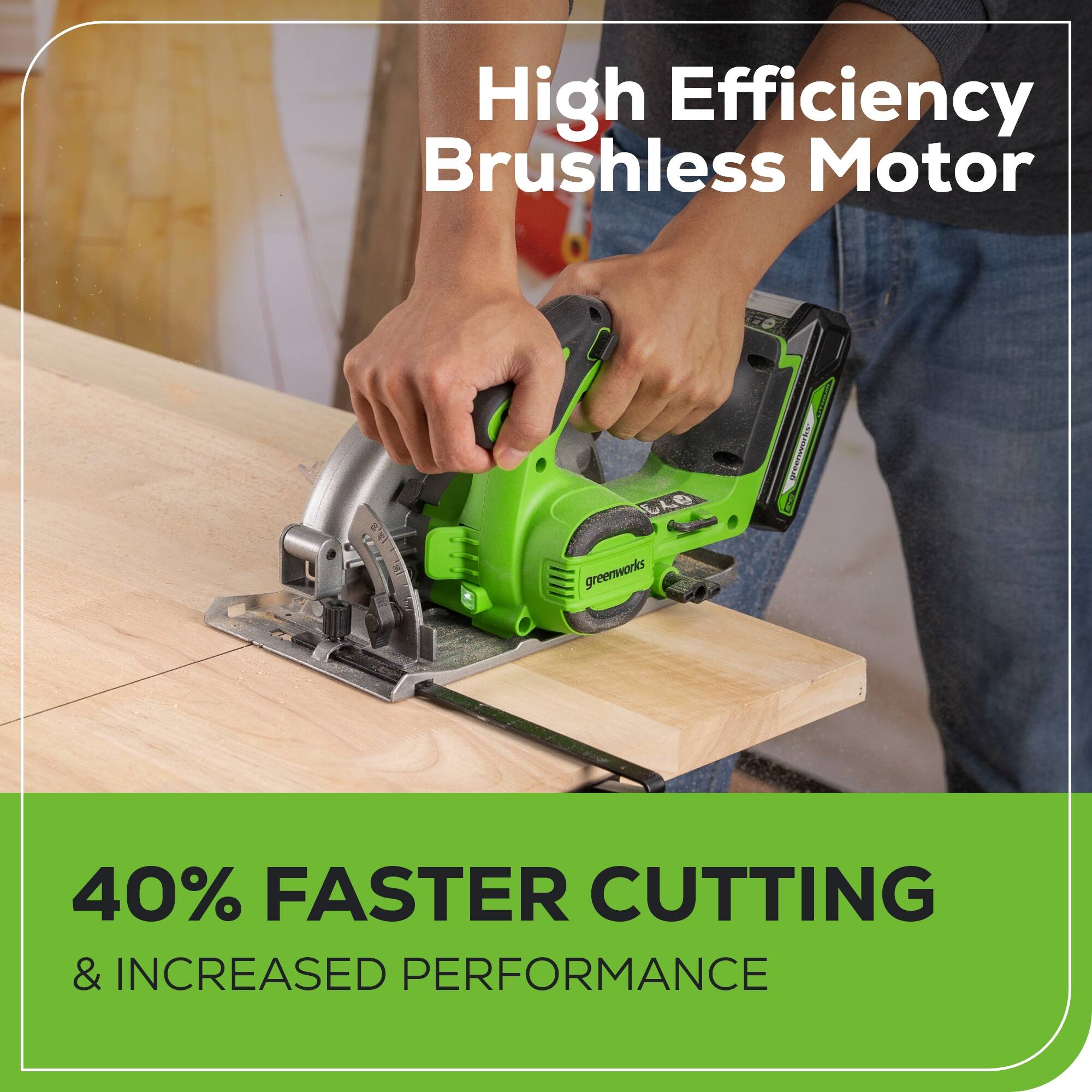 High Efficiency Brushless Motor

40% FASTER CUTTING & INCREASED PERFORMANCE