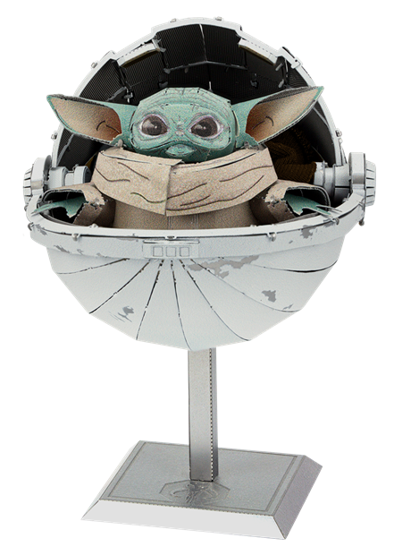 Metal Earth - Premium Series Star Wars The Child 3D Metal Model Kit Fascinations - Silver