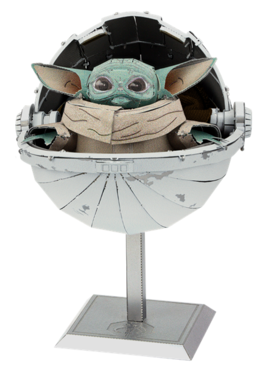 Metal Earth - Premium Series Star Wars The Child 3D Metal Model Kit Fascinations - Silver