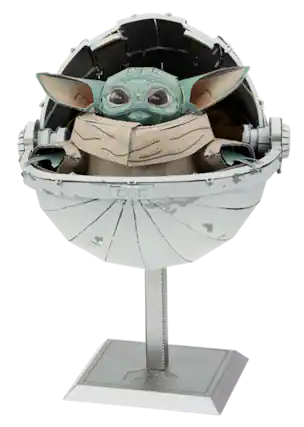 Front. Metal Earth - Metal Earth Premium Series Star Wars The Child 3D Metal Model Kit Fascinations - Silver.