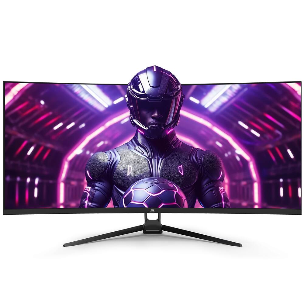 Angle. Z-Edge - 34" 21:9 UWQHD 3440x1440 165Hz 1ms Curved Gaming Monitor, FreeSync, HDMI x2, DP x2, PBP & PIP Mode - Black.