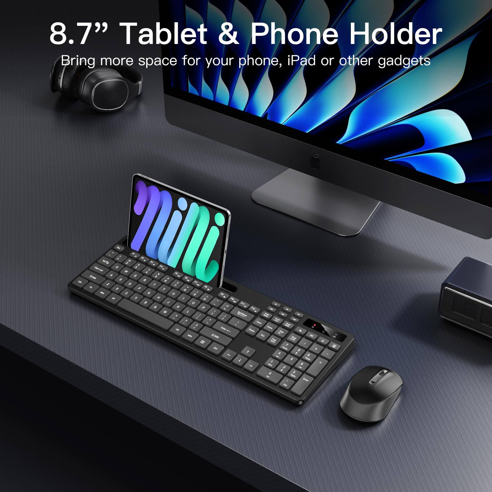 8.7" Tablet & Phone Holder  
Bring more space for your phone, iPad or other gadgets