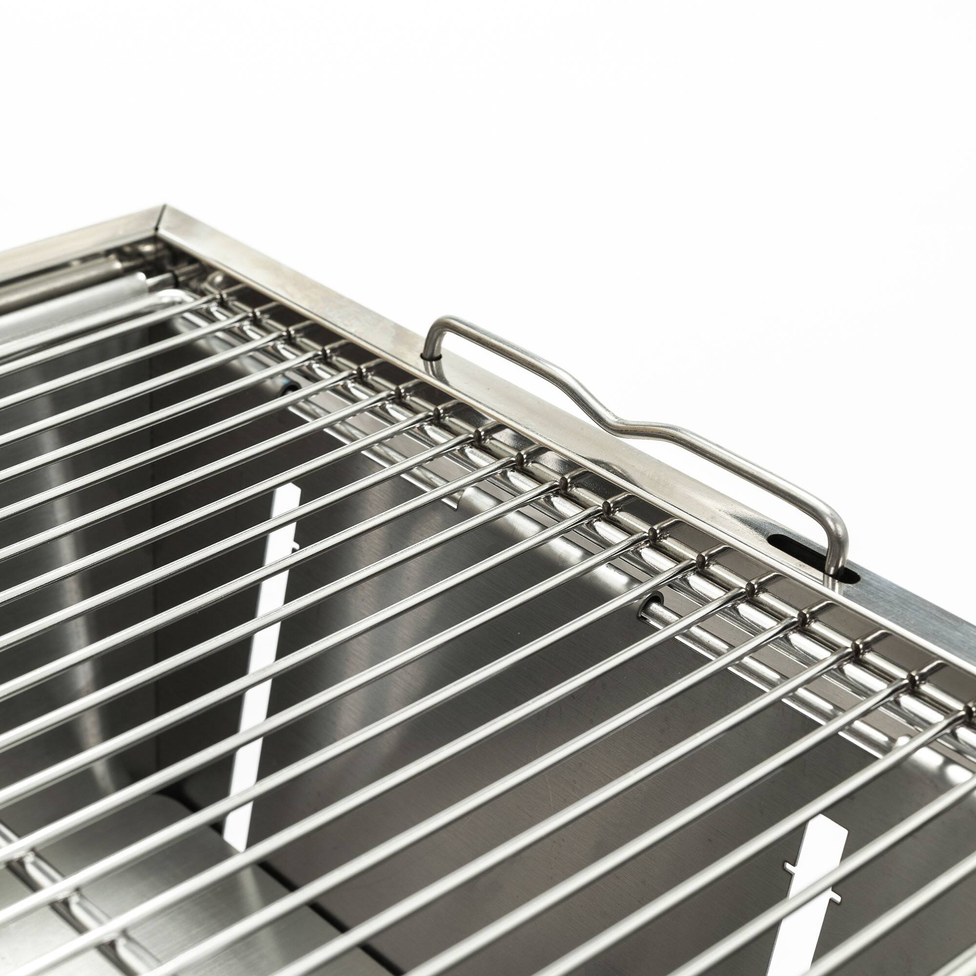Alt View 8. Boyel Living - Foldable Portable Stainless Steel Charcoal BBQ Grill - Silver.