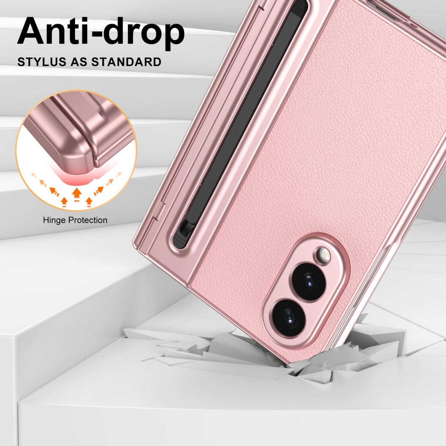 Anti-drop  
STYLUS AS STANDARD  
Hinge Protection