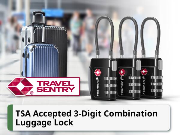 TSA Accepted 3-Digit Combination Luggage Lock
TRAVEL SENTRY
Fosmon 1 Fosmon 2 Fosmon 9