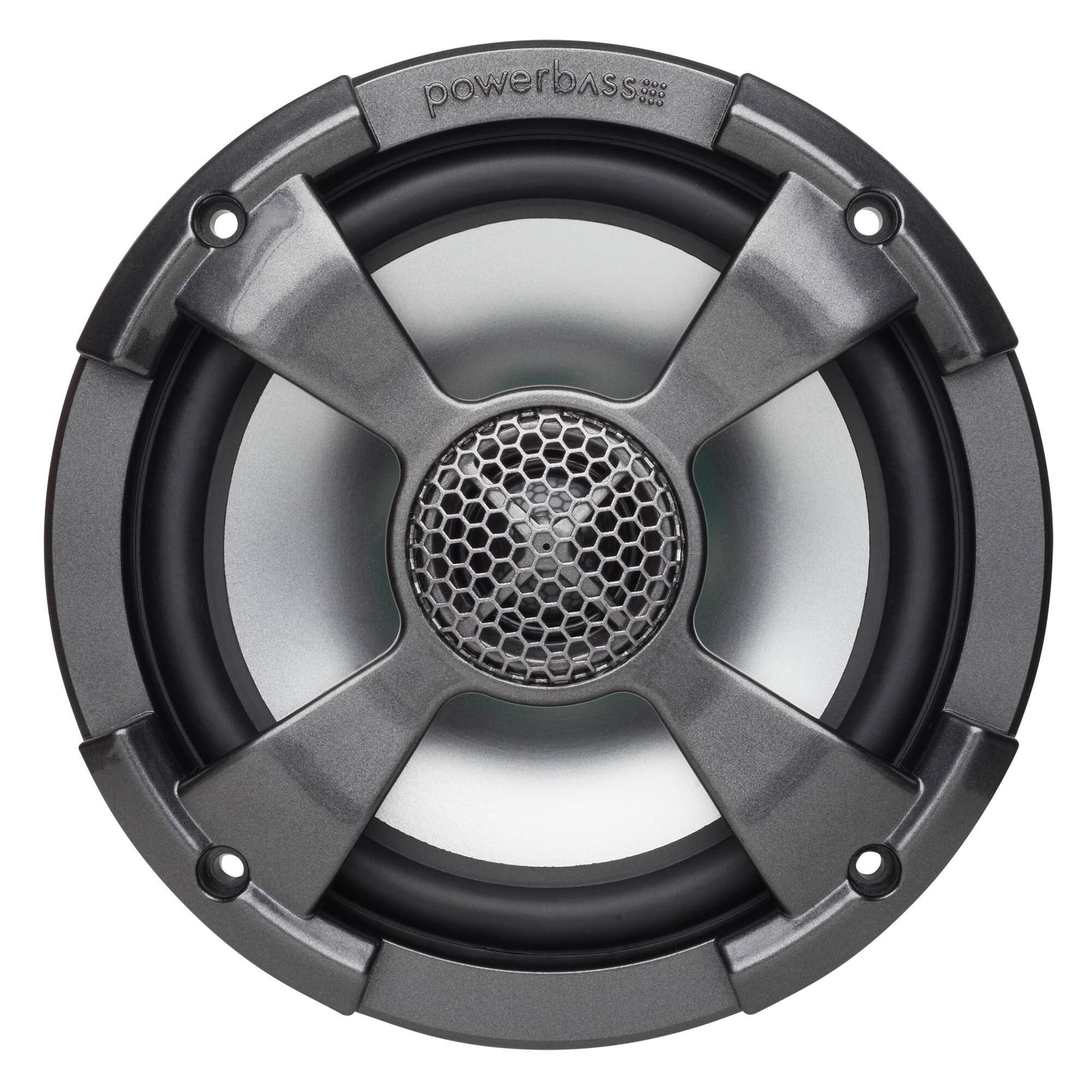 Alt View 2. Powerbass - PowerBass XL-62SST - 6.5" Shallow Mount Coaxial Speakers With RGB LED, Powersports/Marine - Pair - Black/Gray.