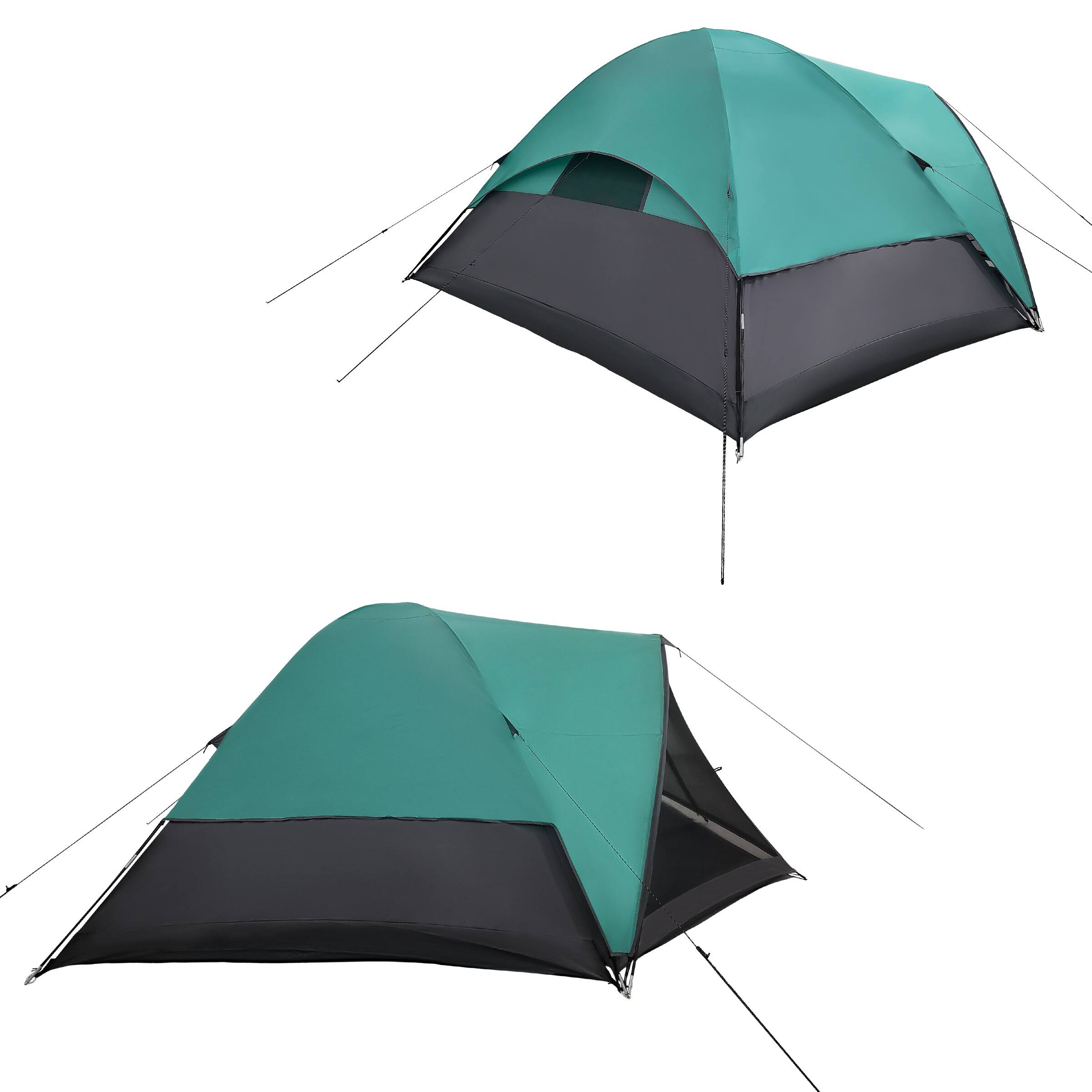 Alt View 2. Wakeman - 6 Man Tent with Screen Room - Teal.