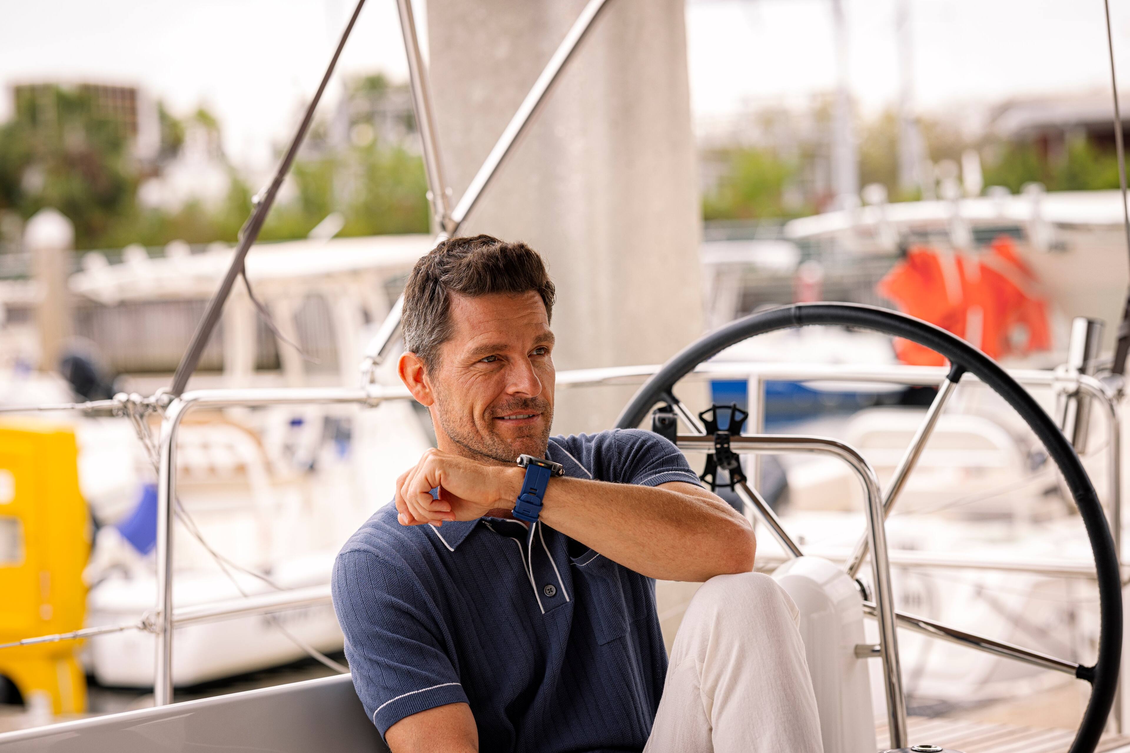 Alt View 9. Garmin - quatix 8 AMOLED Marine GPS Smartwatch 47mm Fiber-reinforced polymer - Titanium.