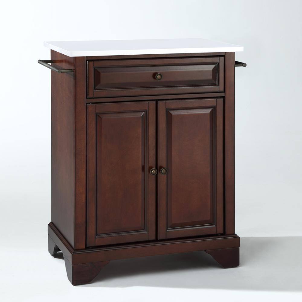 Alt View 1. Crosley Furniture - Lafayette Stone Top Portable Kitchen Island/Cart - Mahogany.