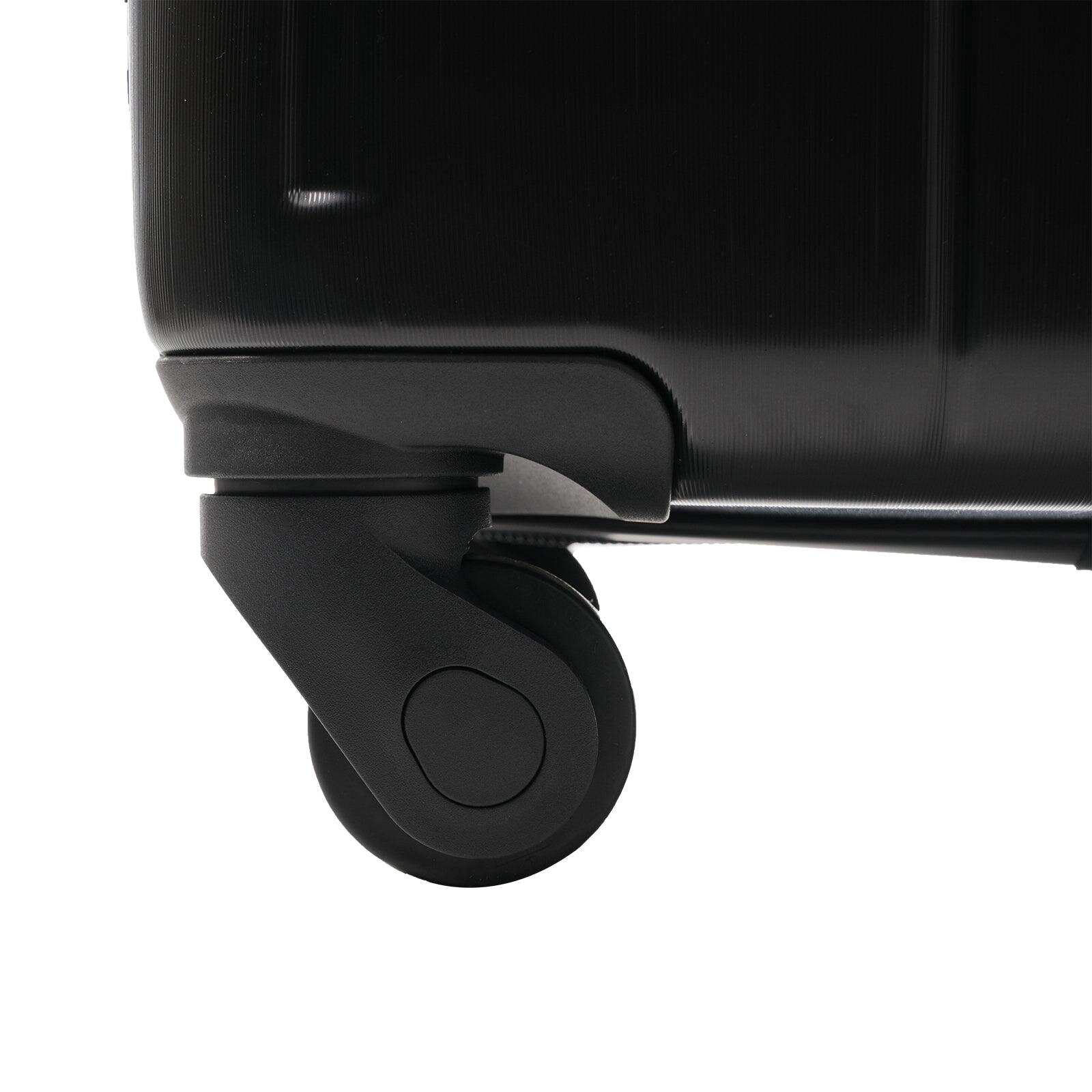 Alt View 6. BreeBe - Hardshell Luggage 20" Carry-On, Lightweight Durable ABS Suitcase with Double Spinner Wheels and Built-in TSA Lock Black - Black.