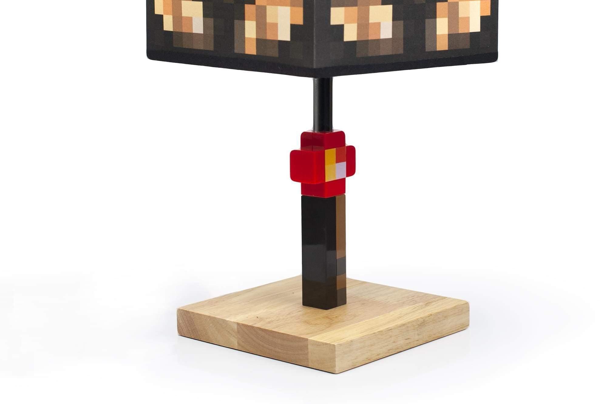 Alt View 10. Ukonic - Minecraft Glowstone 14 Inch Corded Desk LED Bedside Night Light Lamp for Gamers - Brown.