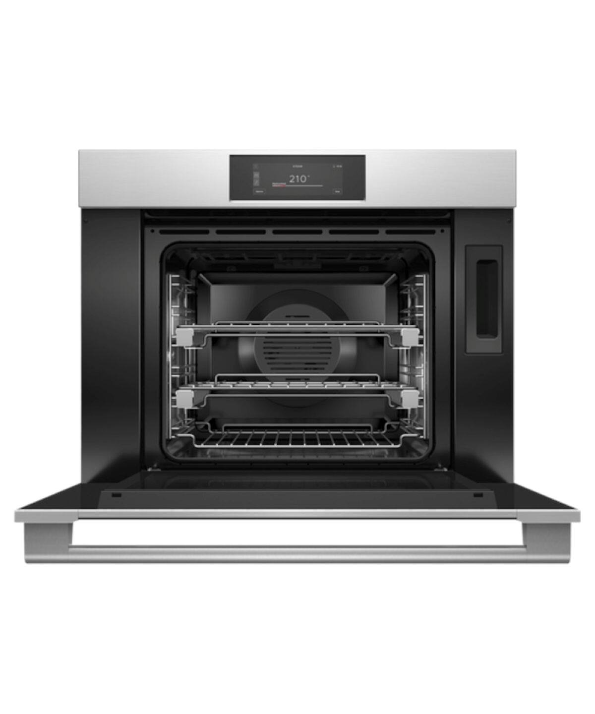 Alt View 11. Fisher & Paykel - 30" 3 Cu. Ft. Single Combination Steam Oven, 6.8" Touchscreen - Stainless Steel.