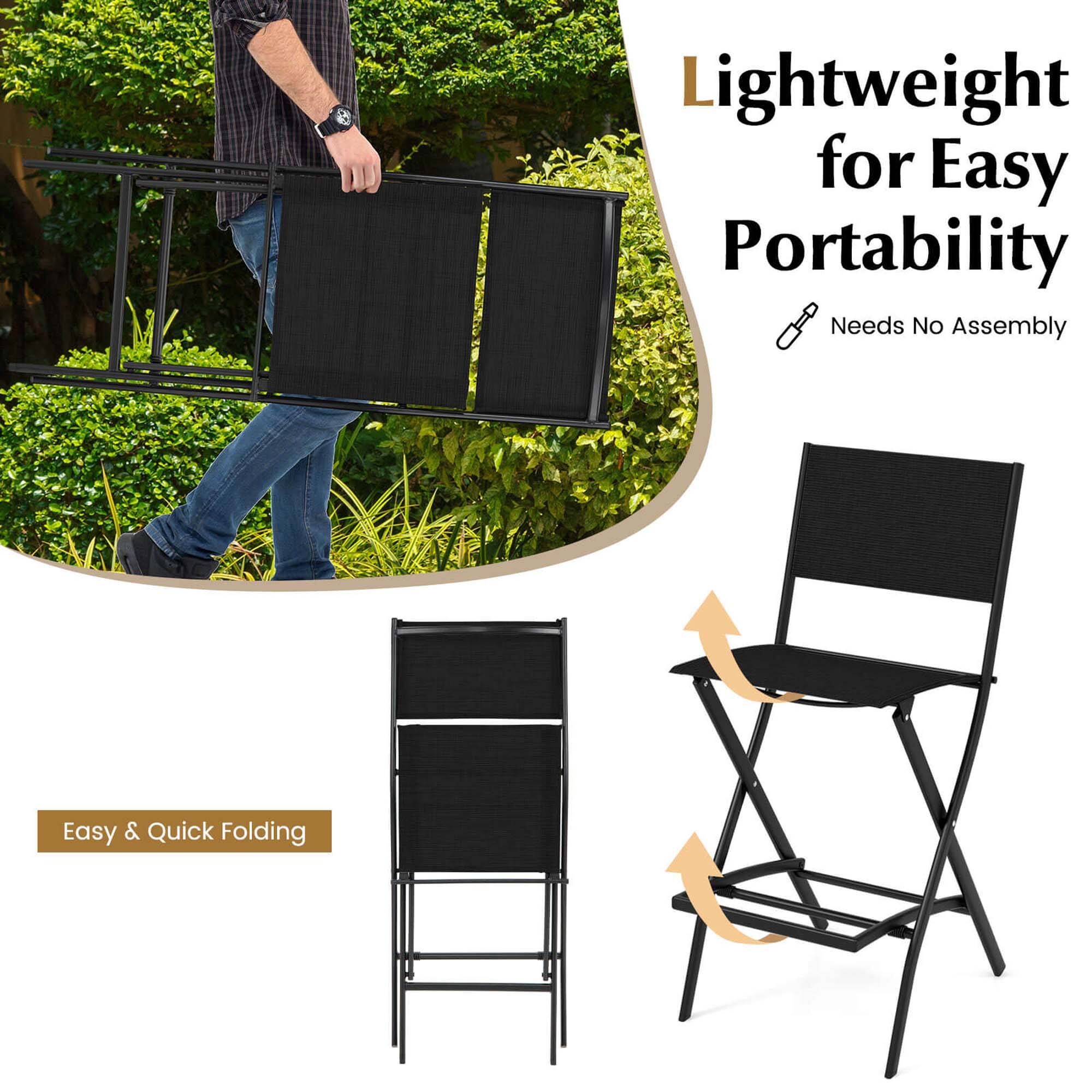 Lightweight for Easy Portability  
Needs No Assembly  
Easy & Quick Folding