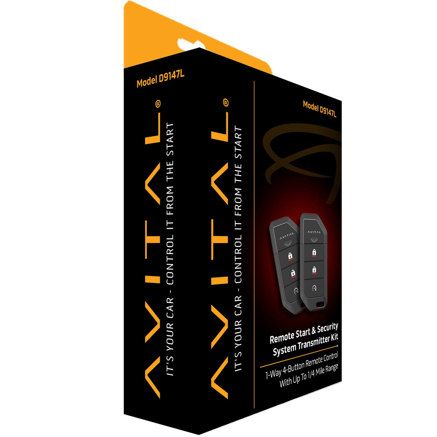 Model D9147L

IT'S YOUR CAR - CONTROL IT FROM THE START

Remote Start & Security System Transmitter Kit

1-Way 4-Button Remote Control With Up To 1/4 Mile Range