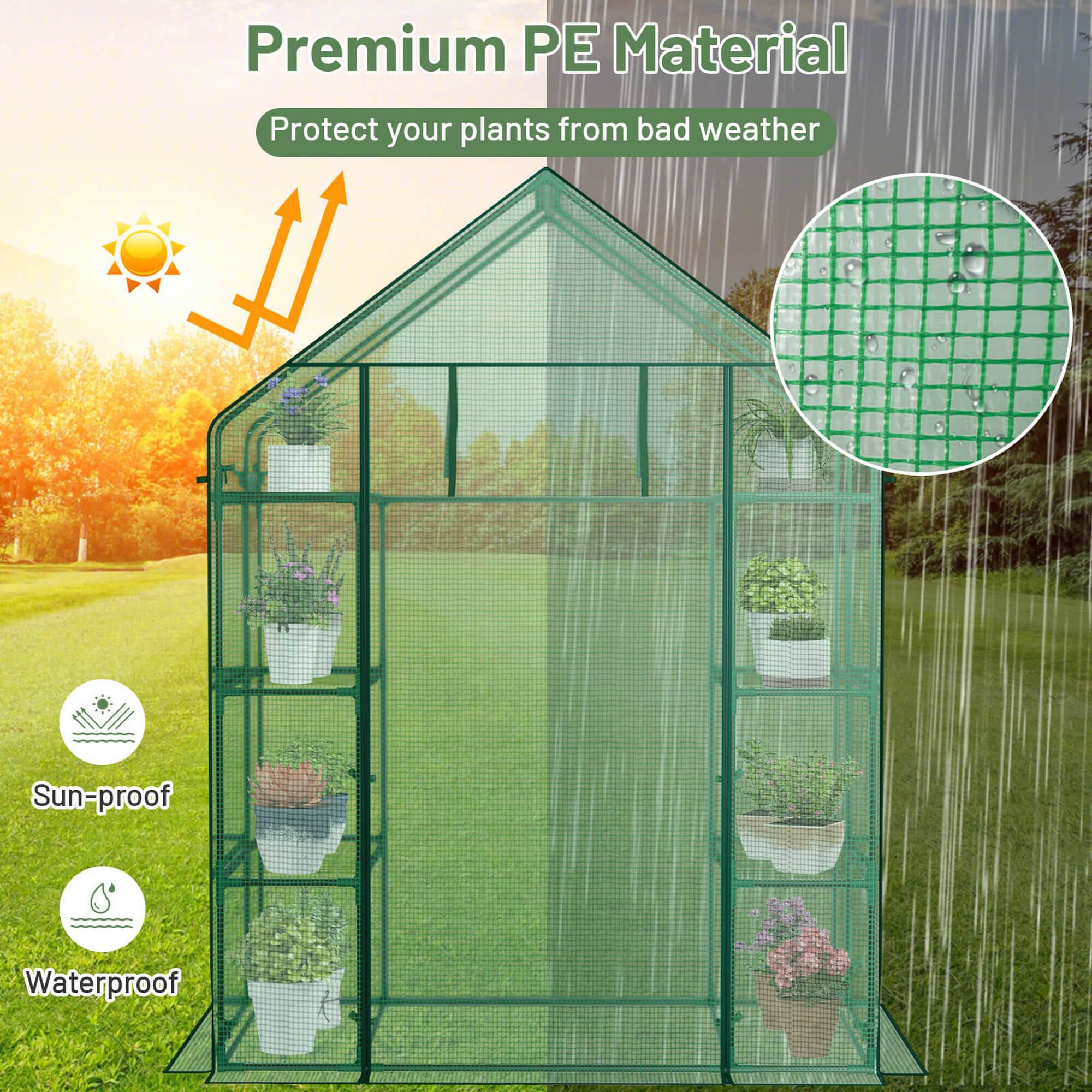 Premium PE Material  
Protect your plants from bad weather  

Sun-proof  
Waterproof