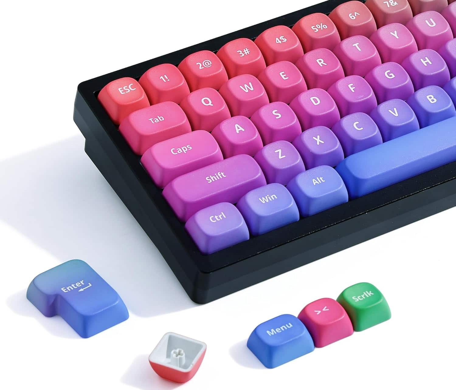Womier - PBT Keycap Set, MOA Profile Dye-Sub Custom Keyboard Keycap for Cherry MX Switch US Layout Mechanical Keyboard - Colorful price history on PriceWatchPro