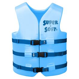 TRC Recreation - Super Soft Medium Life Jacket Vinyl Coated Foam Swim Vest - Blue