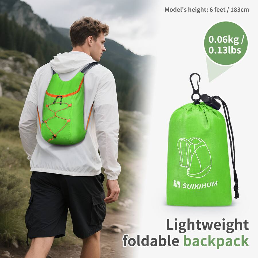 Unique Bargains 20L Hiking Daypack Lightweight Foldable Travel Packable ...