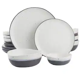 Gibson - Elite Rhinebeck 16 Piece Round Stoneware Dinnerware Set - Blue