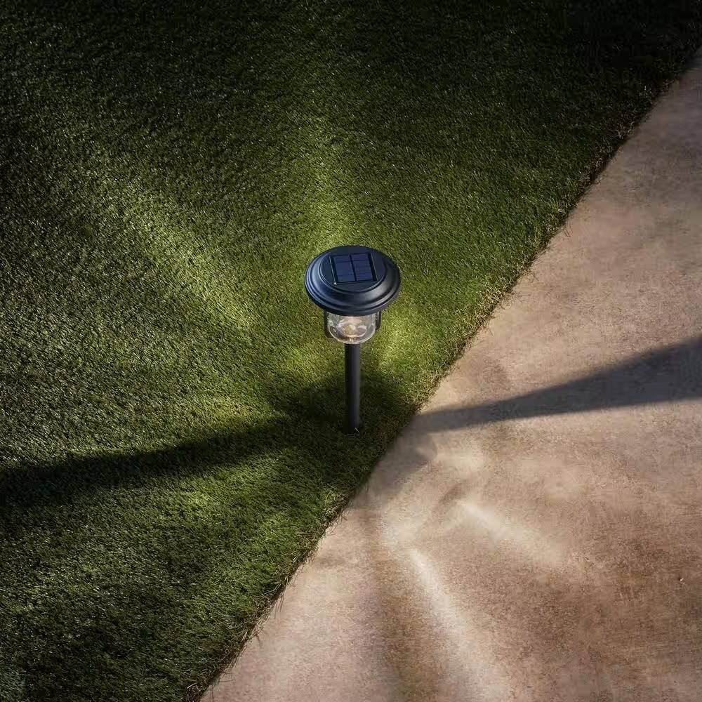 Alt View 1. Hivvago - 4 Pack - Solar LED Light Set - Outdoor Path Lighting in Black - black.