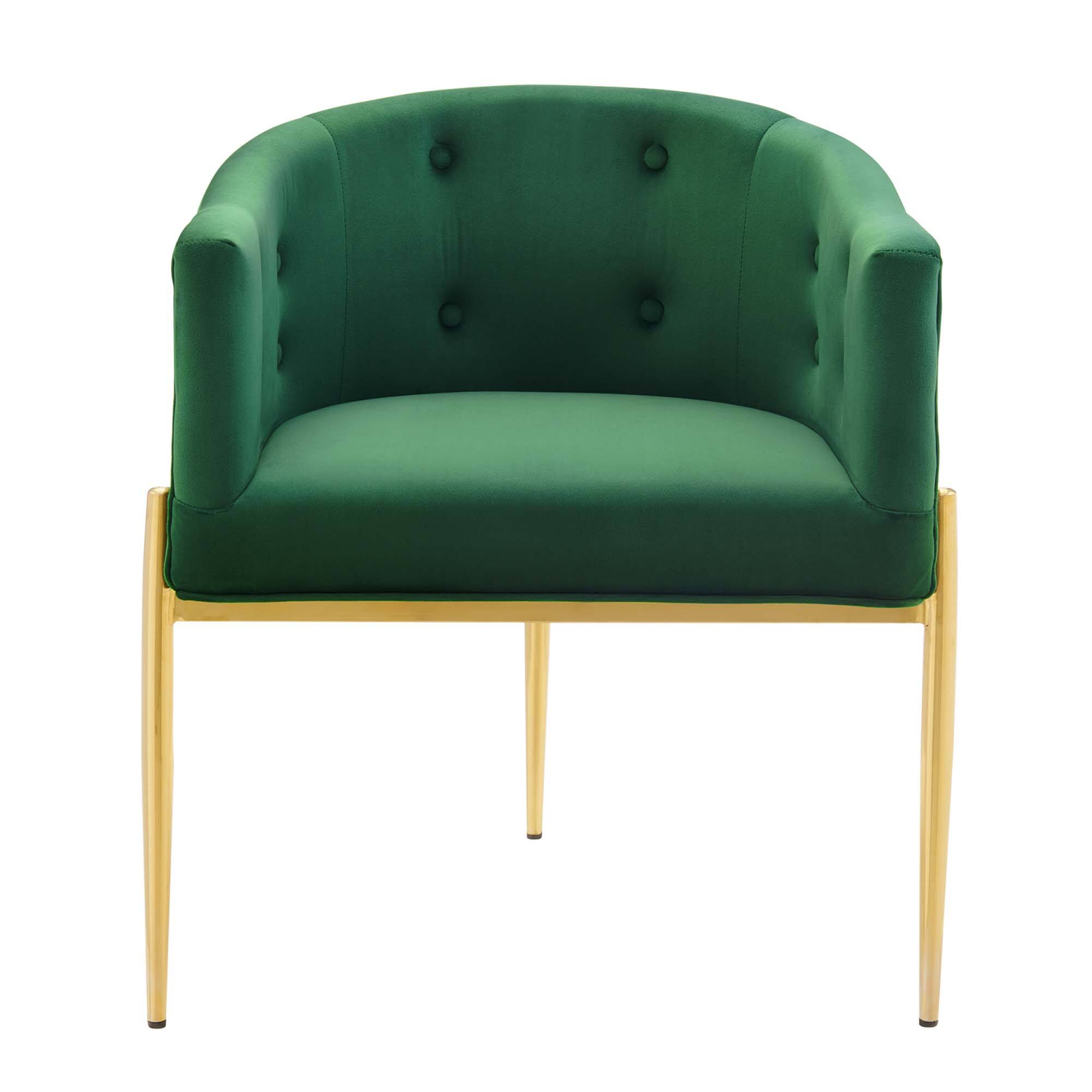 Alt View 3. Modway - Savour Tufted Performance Velvet Accent Chair by Modway - Emerald.
