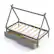 Front. Costway - Twin Size Wooden House Bed with 2 Drawers Roof Storage for Boys & Girls - Gray.