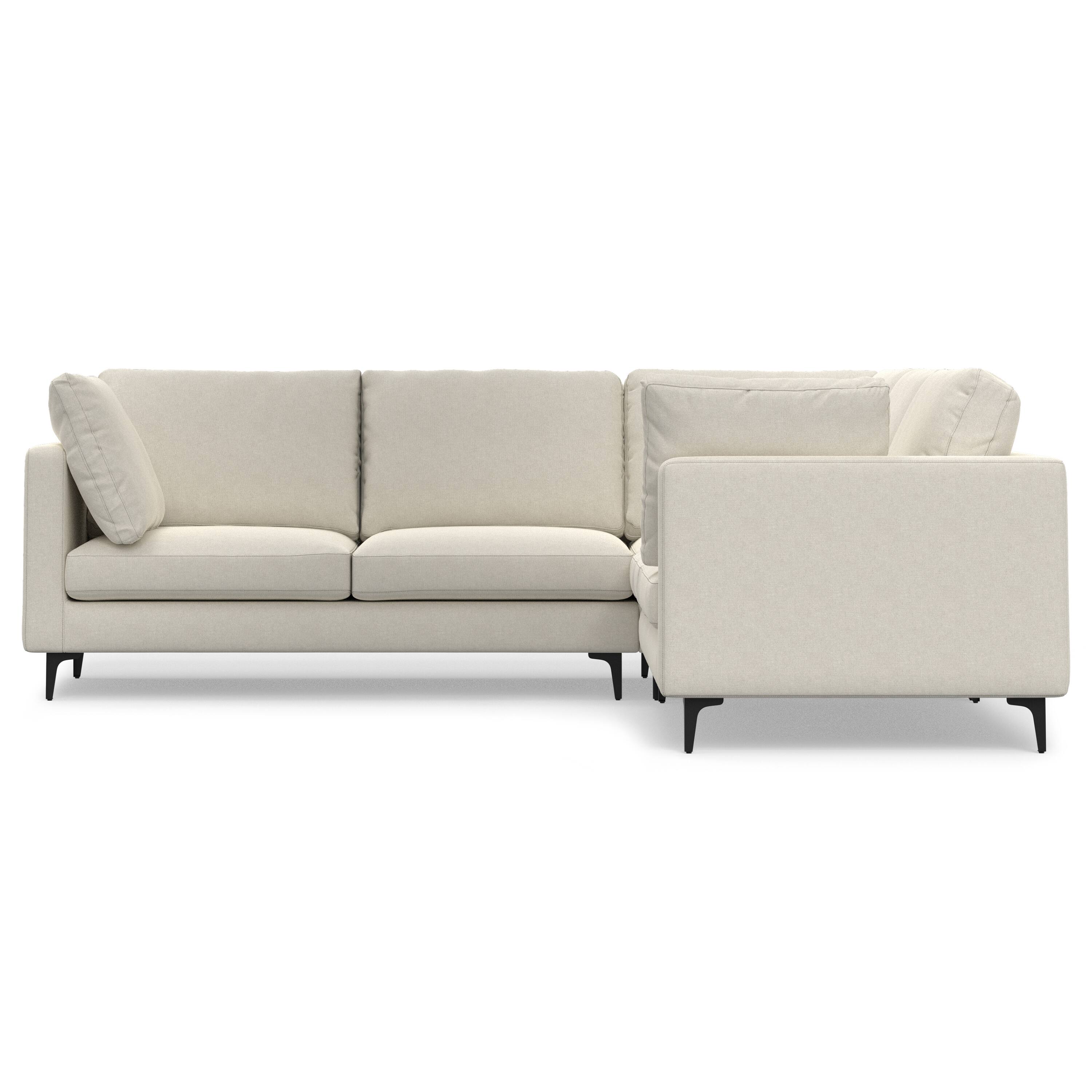 Alt View 1. Simpli Home - Ava Corner Sectional in Tightly Woven Performance Fabric - Cream.