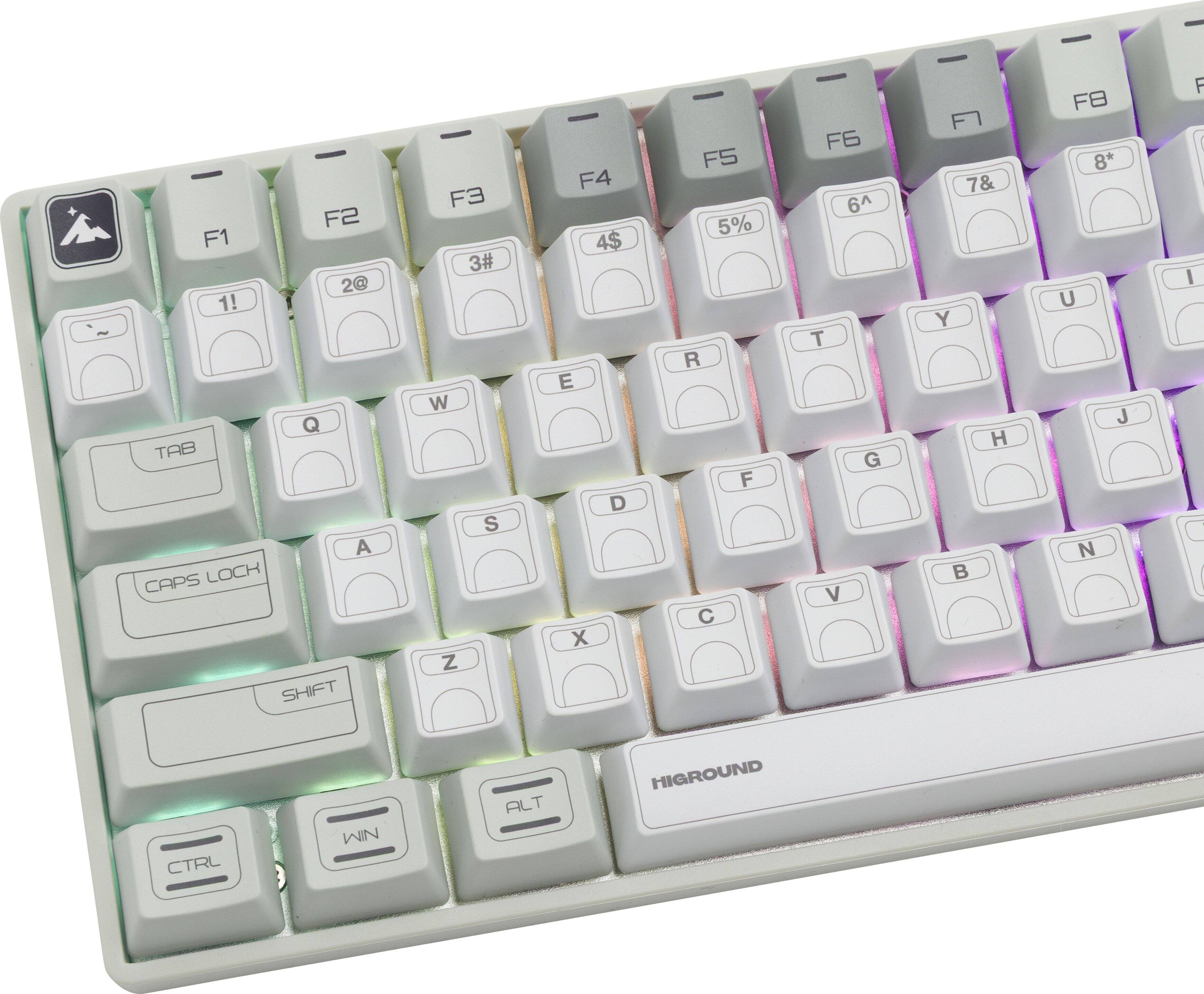 F1 1! F2 2@ F3 3# F4 4$ F5 5% F6 6^ F7 7& F8 8*  
TAB Q W E R T Y U I O P  
CAPS LOCK A S D F G H J K L  
SHIFT Z X C V B N M  
CTRL WIN ALT HIGROUND