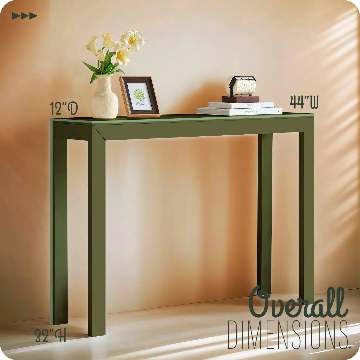 12" D  
44" W  
32" H  

Overall DIMENSIONS