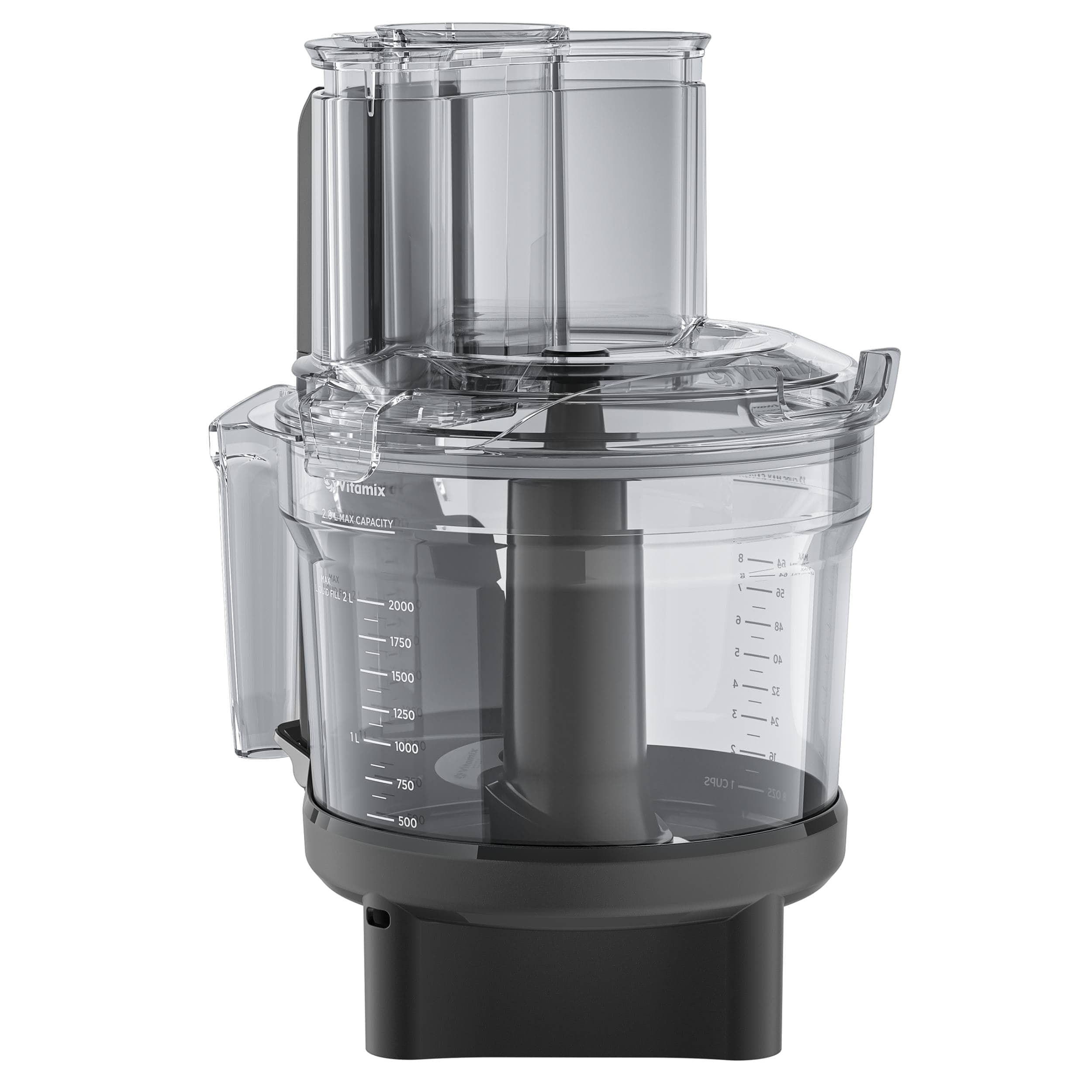 Front. Vitamix - Food Processor Attachment - Black.