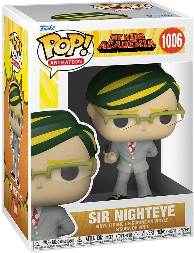 Funko POP! Animation  
My Hero Academia  
1006  
Sir Nighteye  
Vinyl Figure / Figurine en Vinyle / Figura de Vinil  
Warning: Choking Hazard. Small parts. Not suitable for children under 36 months.  
Advertencia: Peligro de asfixia. No es adecuado para niños menores de 36 meses.  
Attention: Danger d'étouffement. Ne convient pas aux enfants de moins de 36 mois.