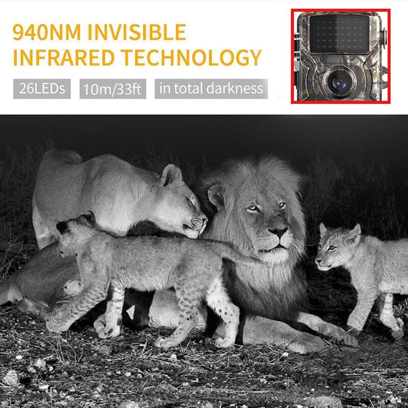 940NM INVISIBLE INFRARED TECHNOLOGY  
26LEDs  
10m/33ft  
in total darkness
