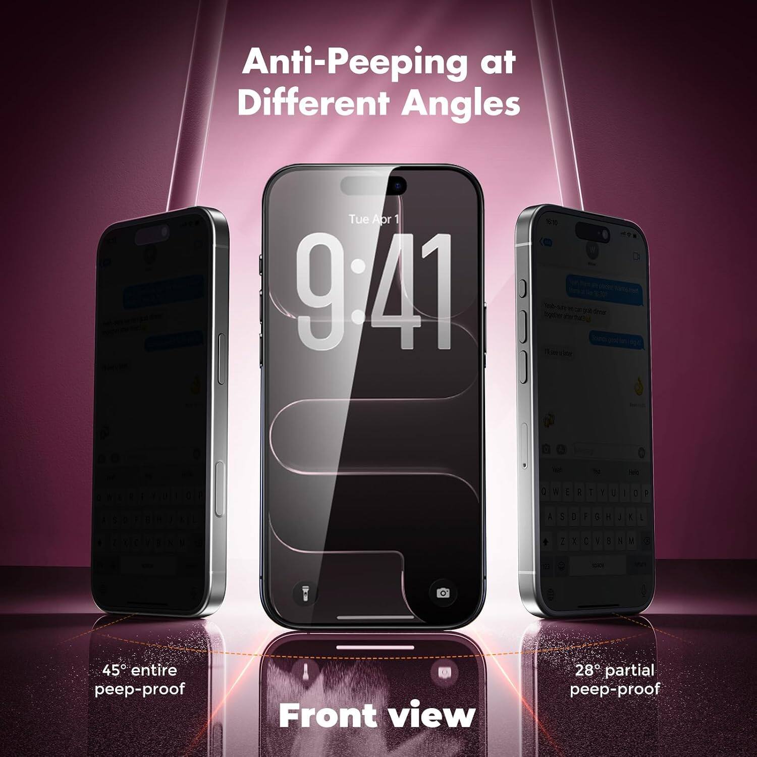 Anti-Peeping at Different Angles

Tue Apr 1 9:41
16:10

Help

0
A
E
i
I
Y
1
I
2
:
A
$
D
F
8
8
I
(
L
Z
X
C
I
8
S
M
1

45° entire peep-proof
Front view
28° partial peep-proof