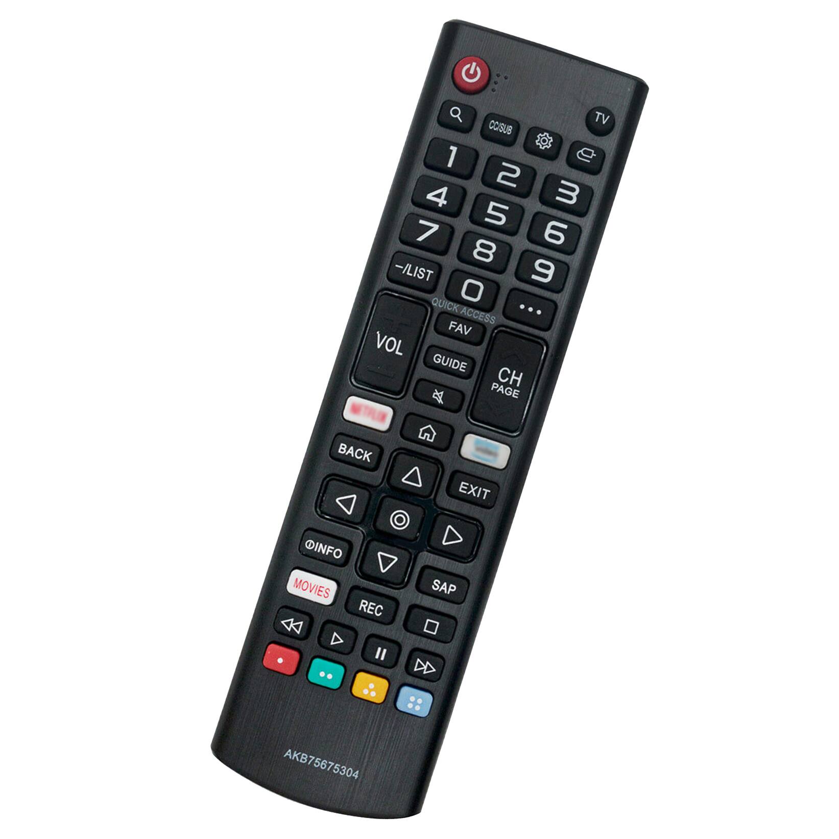 TV COSUB 1 2 3 4 5 6 7 8 9 0 LIST QUICK ACCESS FAV VOL GUIDE CH PAGE BACK EXIT INFO MOVIES REC SAP II - AKB75675304