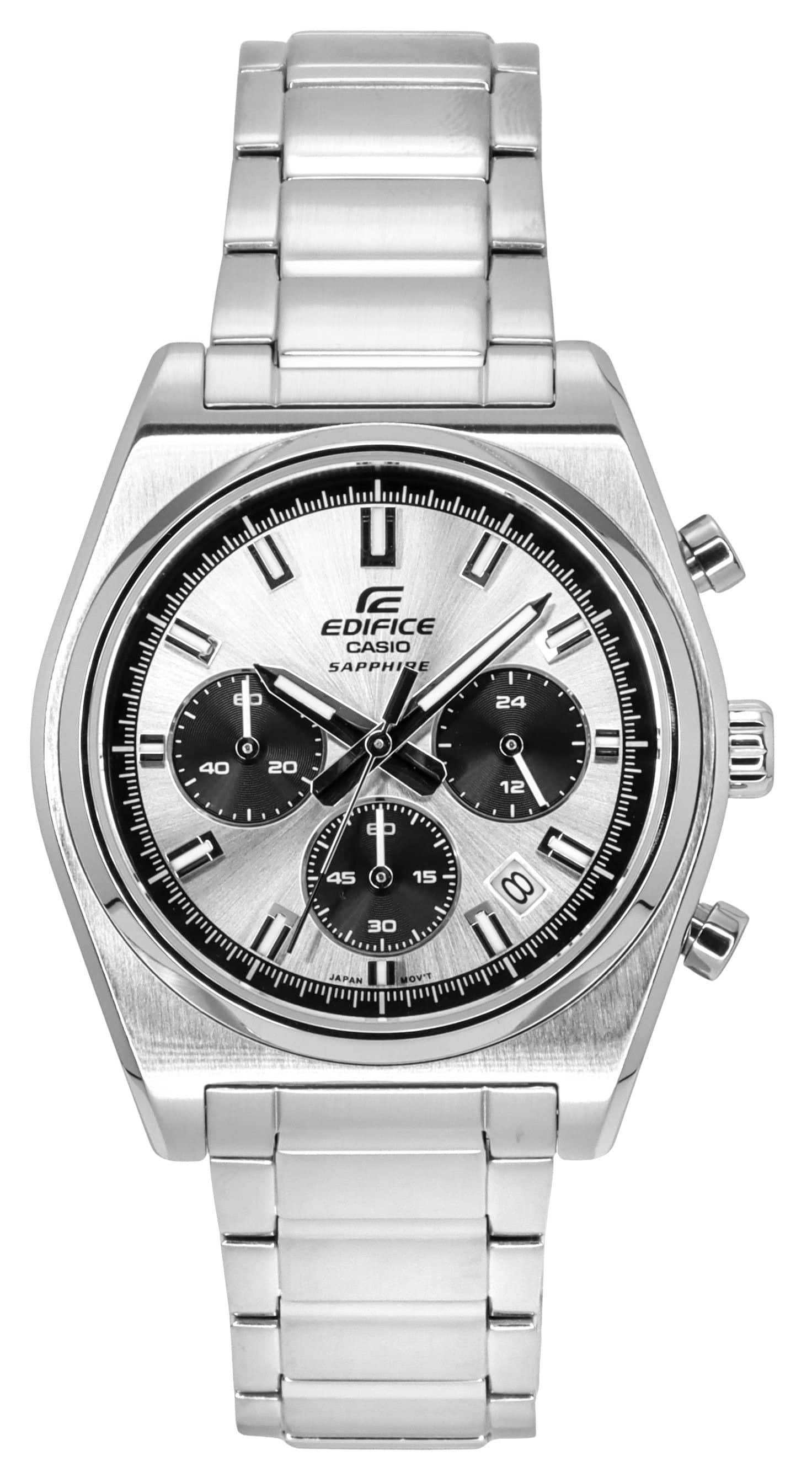 Casio Edifice Analog Chronograph Stainless Steel Dial Quartz EFB
