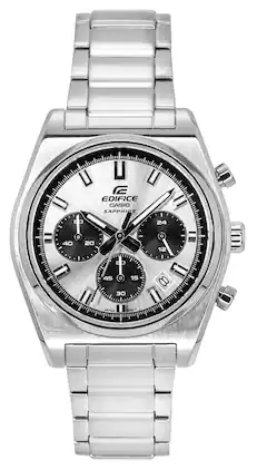 Casio - Edifice Analog Quartz EFB-730D-7AV Chronograph Stainless Steel Dial Men's Watch 100M - Silver