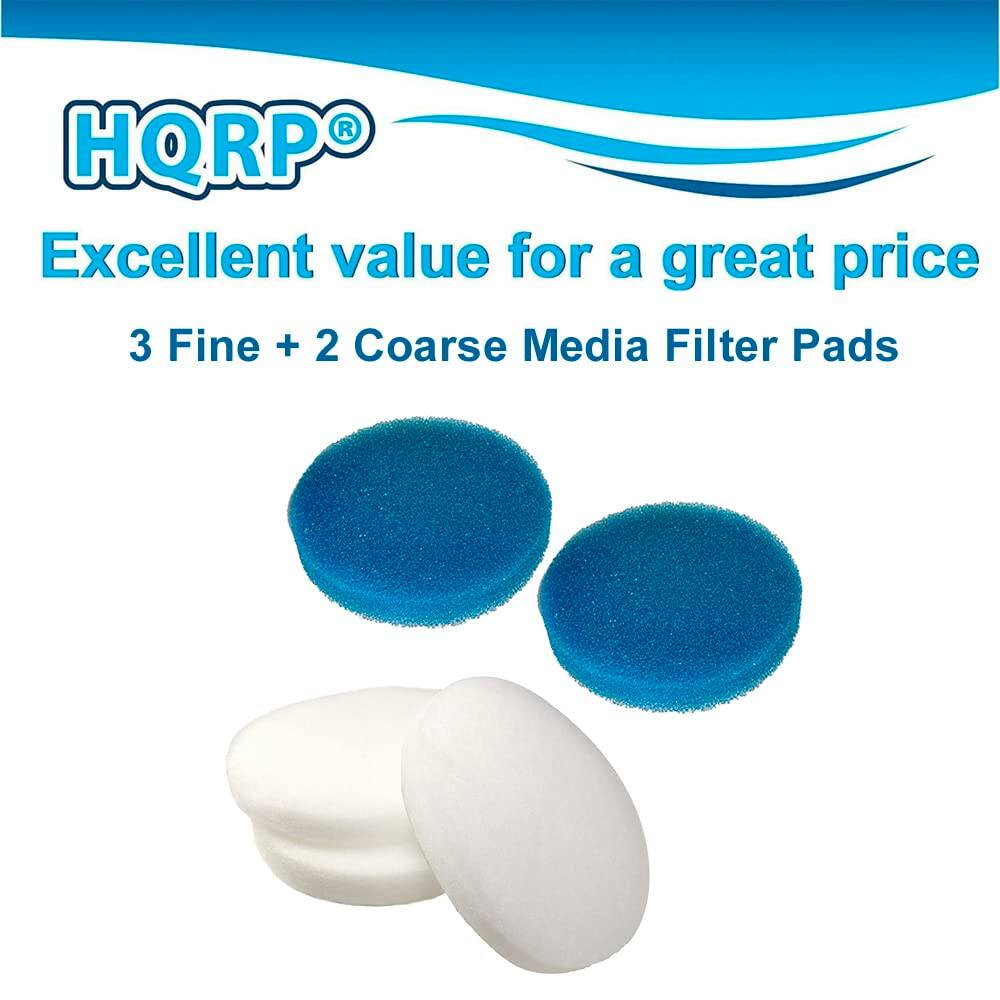 HQRP®  
Excellent value for a great price  
3 Fine + 2 Coarse Media Filter Pads