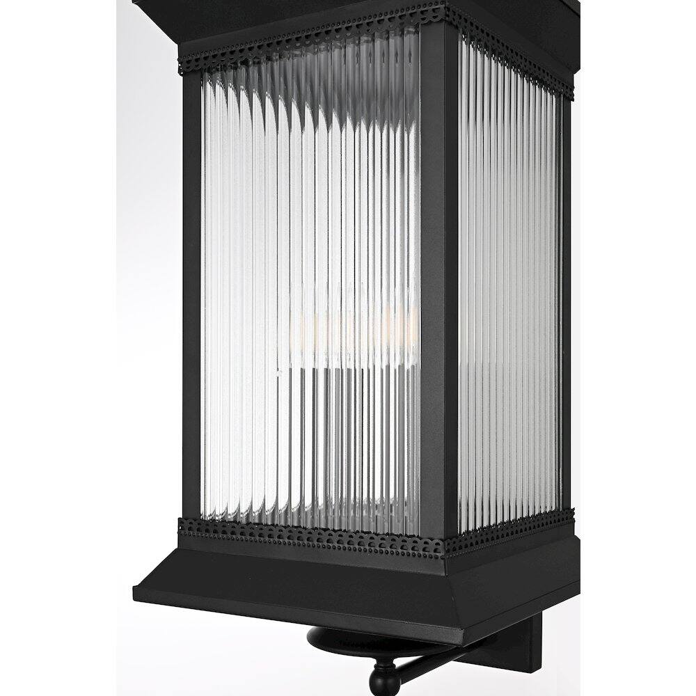 Alt View 1. Elegant Lighting - Collins 12 Inch Outdoor Wall Sconce In Black - Black.