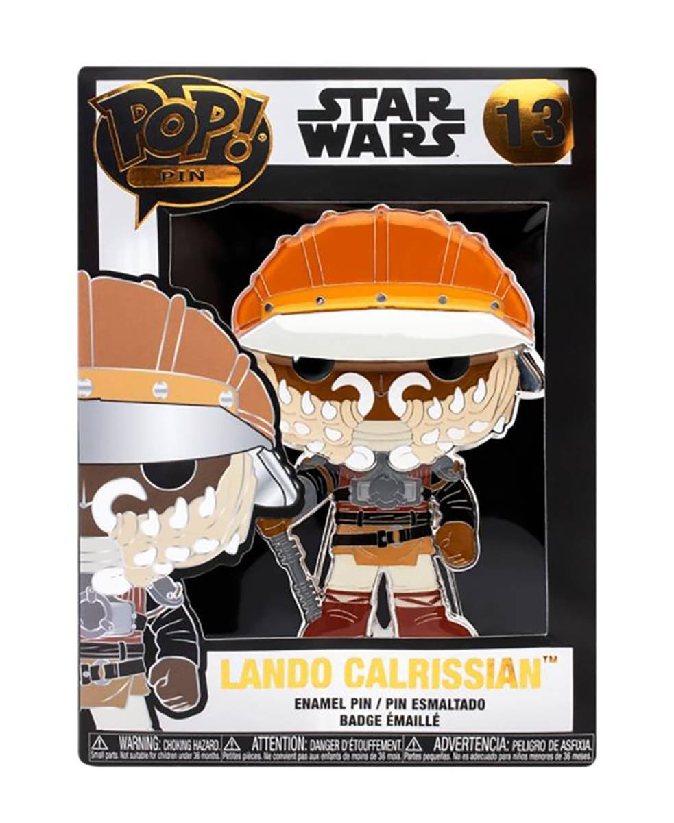 **STAR WARS 13**

**POP! PIN**

**LANDO CALRISSIAN™**

**ENAMEL PIN / PIN ESMALTADO / BADGE ÉMAILLE**

**WARNING: CHOKING HAZARD**  
**ATTENTION: DANGER D'ÉTOUFFEMENT**  
**ADVERTENCIA: PELIGRO DE ASFIXIA**

Small parts. Not for children under 3 years.  
Petits pièces. Ne convient pas aux enfants de moins de 3 ans.  
Pequeñas piezas. No es adecuado para niños menores de 36 meses.