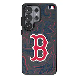 Keyscaper - MLB - Boston Red Sox - Paisley Galaxy Magnetic Bump Case - S24 - Black