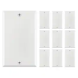 Cmple.com - Cmple - Keystone Wall Plate Cover Ethernet Wall Plates for Modular Inserts, RJ45 Keystone Jack - 10 Pack - 1 Gang GFCI - White