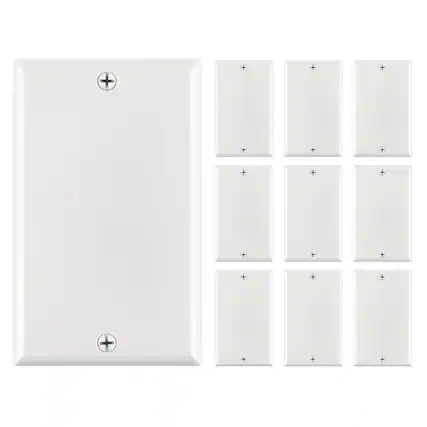 Front. Cmple.com - Cmple - Keystone Wall Plate Cover Ethernet Wall Plates for Modular Inserts, RJ45 Keystone Jack - 10 Pack - 1 Gang GFCI - White.