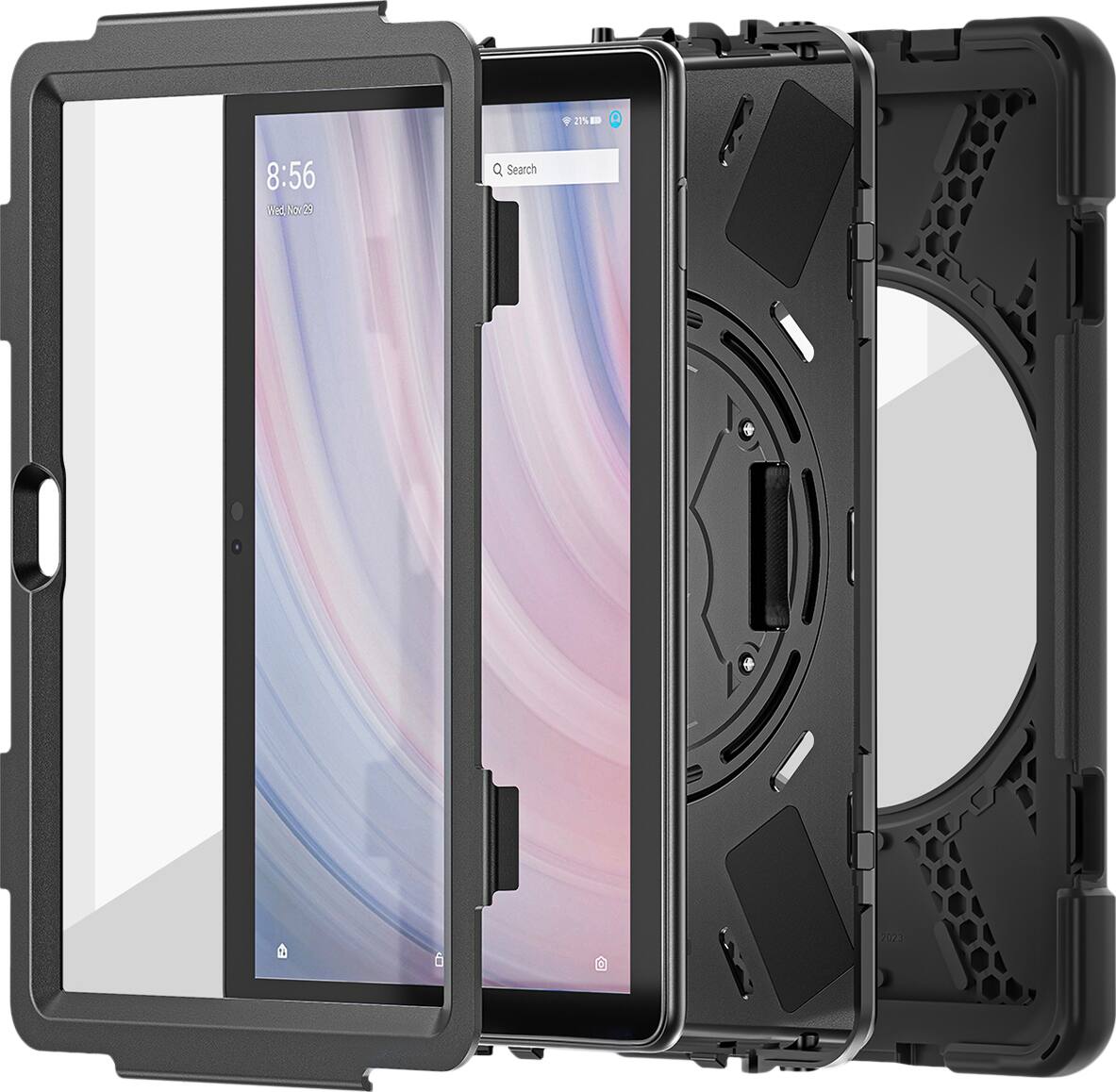 Alt View 12. SaharaCase - DEFENSE-X Series Case for Amazon Fire HD 10 (2023) - Black.