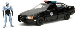 Jada Toys - 1:24 Robocop - Hollywood Rides - '86 Ford Taurus Chrome w/ Robocop Figure - Collectibles - Multicolor