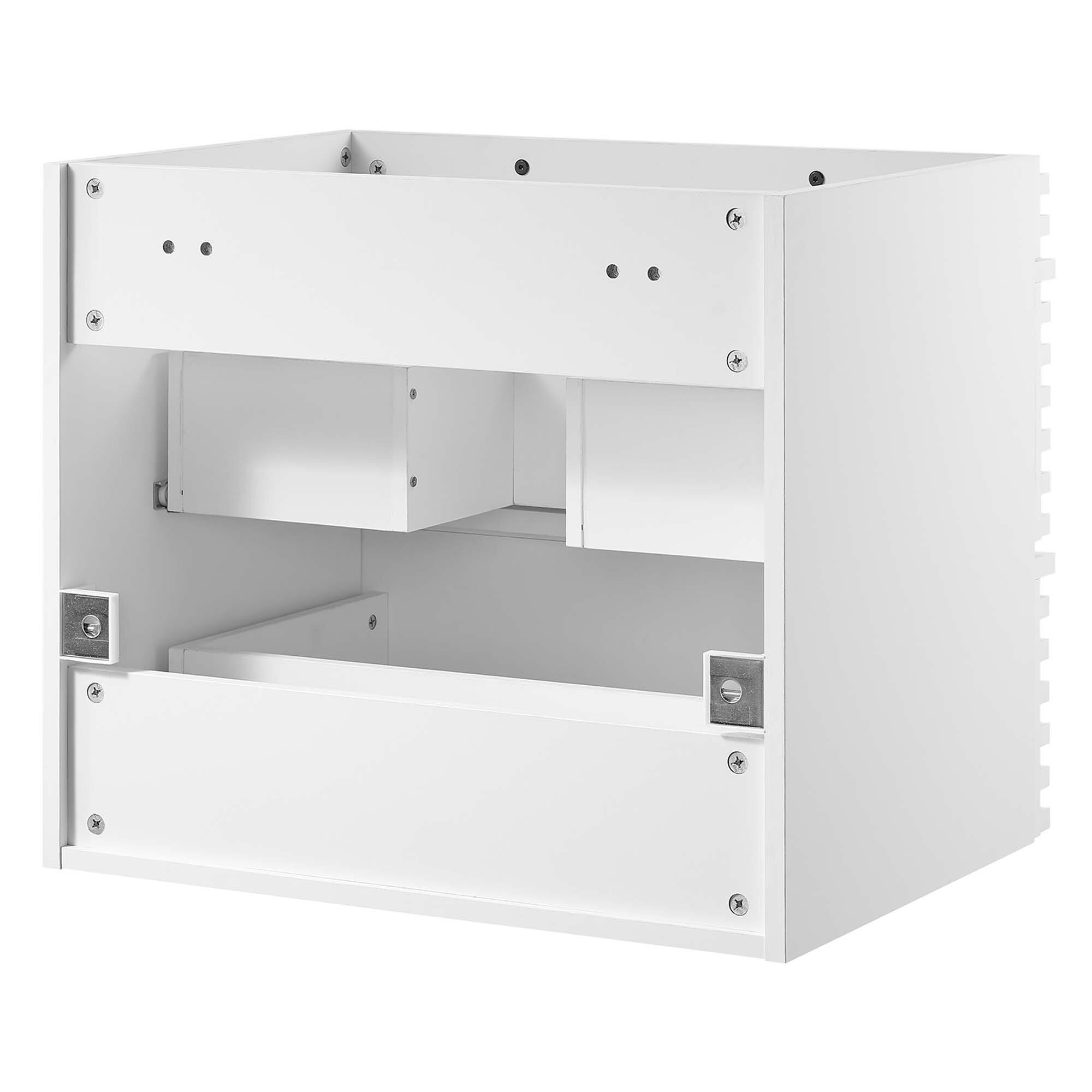 Alt View 2. Modway - Render Wall-Mount Bathroom Cabinet Basin Not Included by Modway - White.