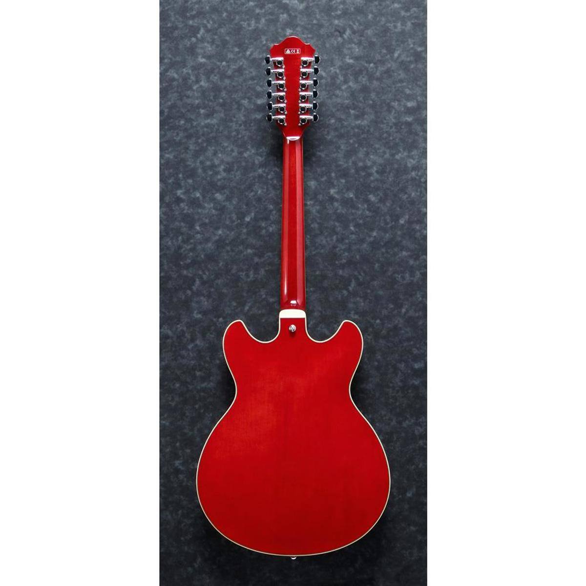 Alt View 1. Ibanez - Ibanez AS Artcore AS7312 12-String Electric Guitar, Transparent Cherry Red.