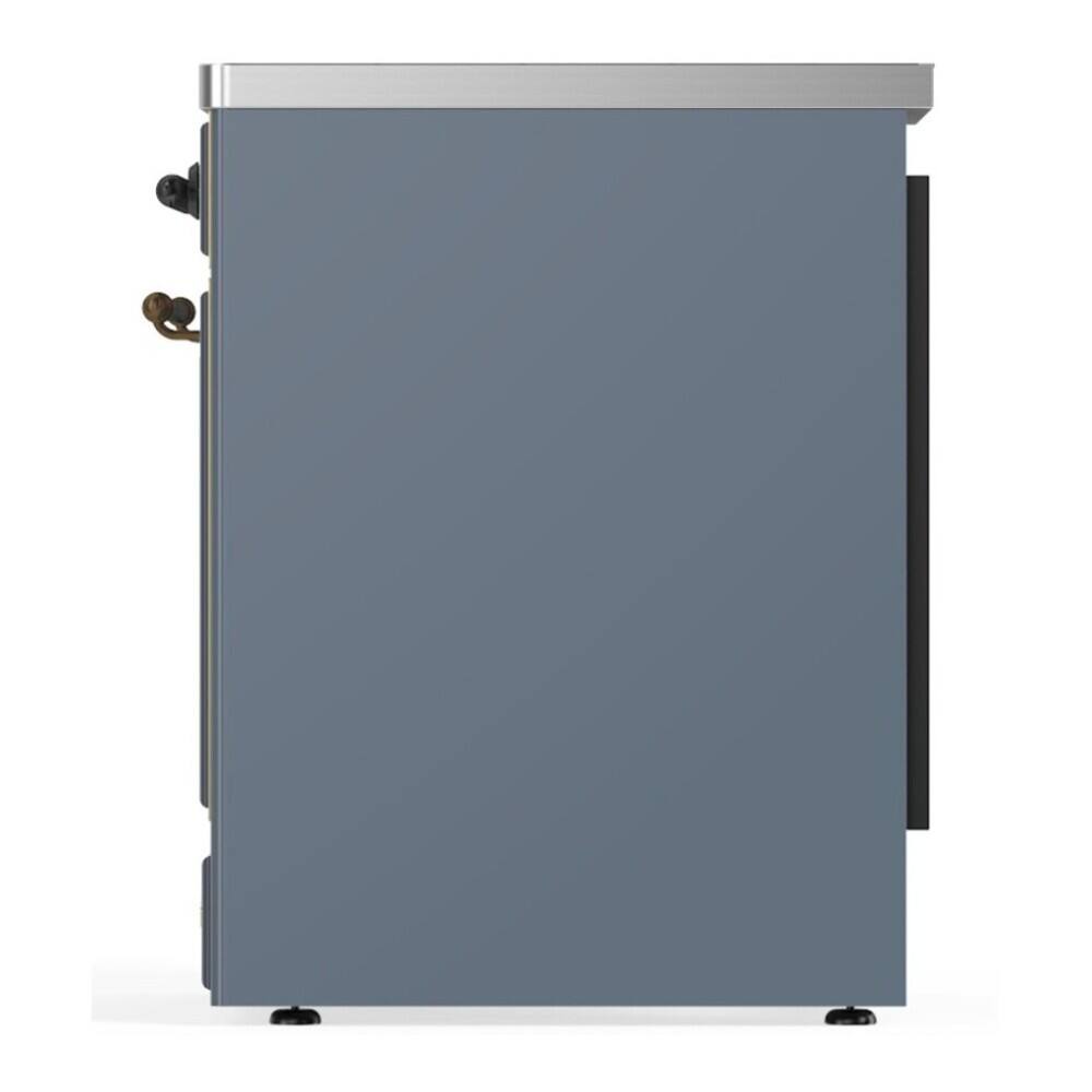 Alt View 6. ILVE - ILVE Majestic II 30 inch Induction Range with 4 Elements (Blue Grey, Burnished Trim) - Blue Grey.