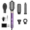 Front. Teendow - 1500W 7-in-1 Hair Dryer Brush and Hair Styler Set, Hot Air Styling Tool, Blow Dryer Brush with Negative Ions - Purple.