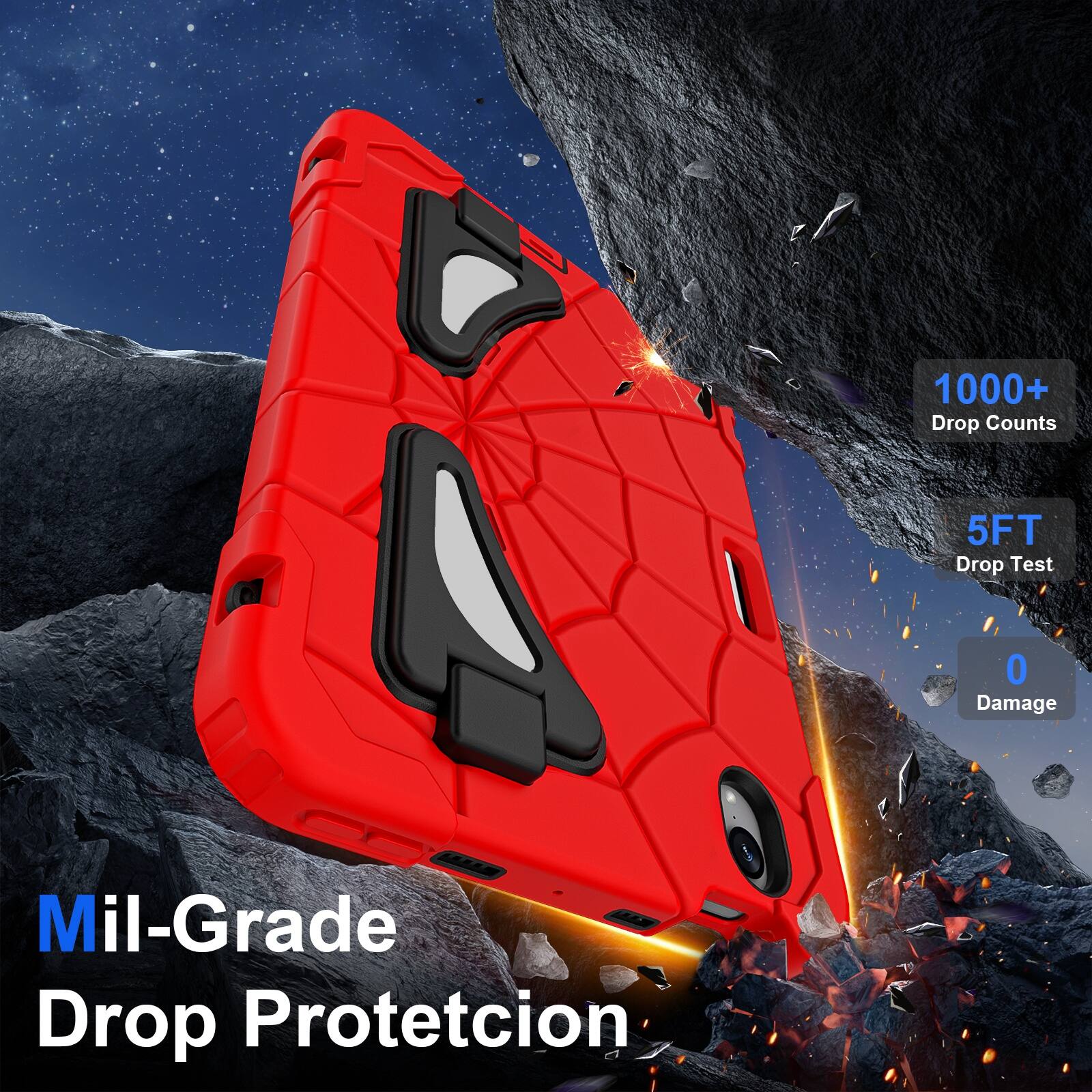 1000+ Drop Counts  
5FT Drop Test  
0 Damage  
Mil-Grade Drop Protection