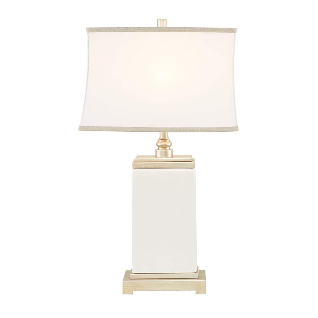 Luckbyte - Rectangular Ceramic Table Lamp